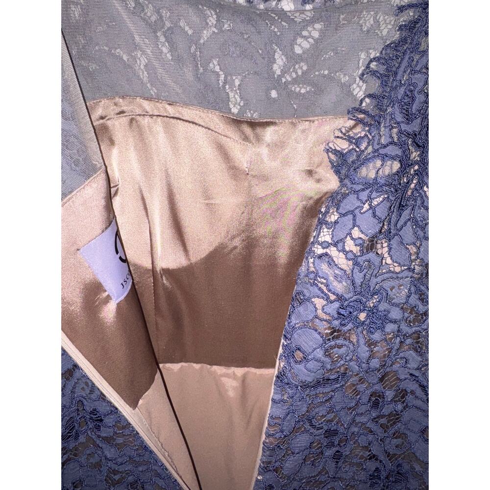JS Collection mother of the bride blue lace dress size 14 - Picture 7 of 9